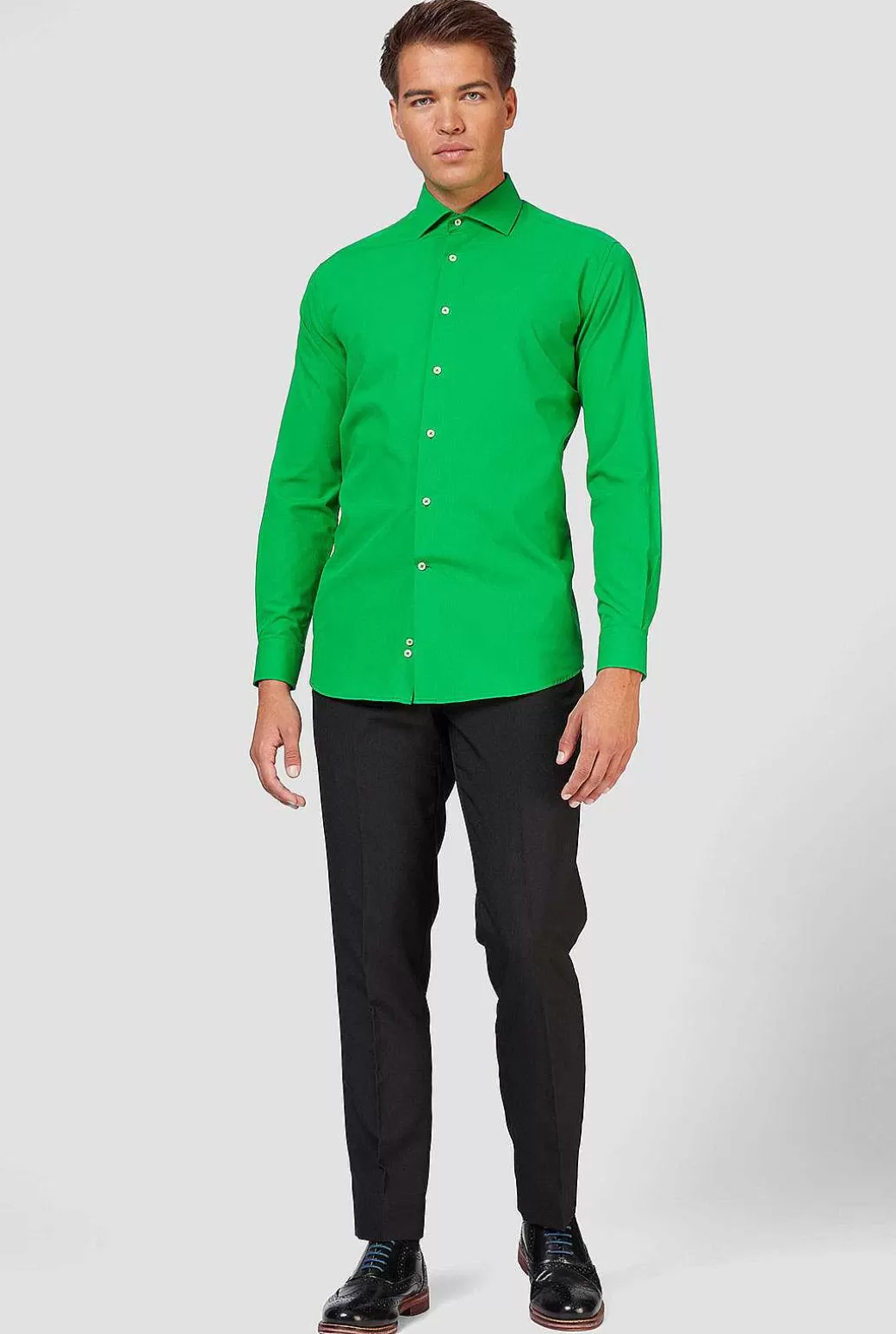 OppoSuits Effen Gekleurde Overhemden^Evergreen