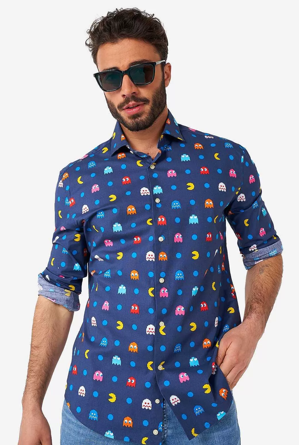 OppoSuits Casual Overhemden^Pixel Pac-Man