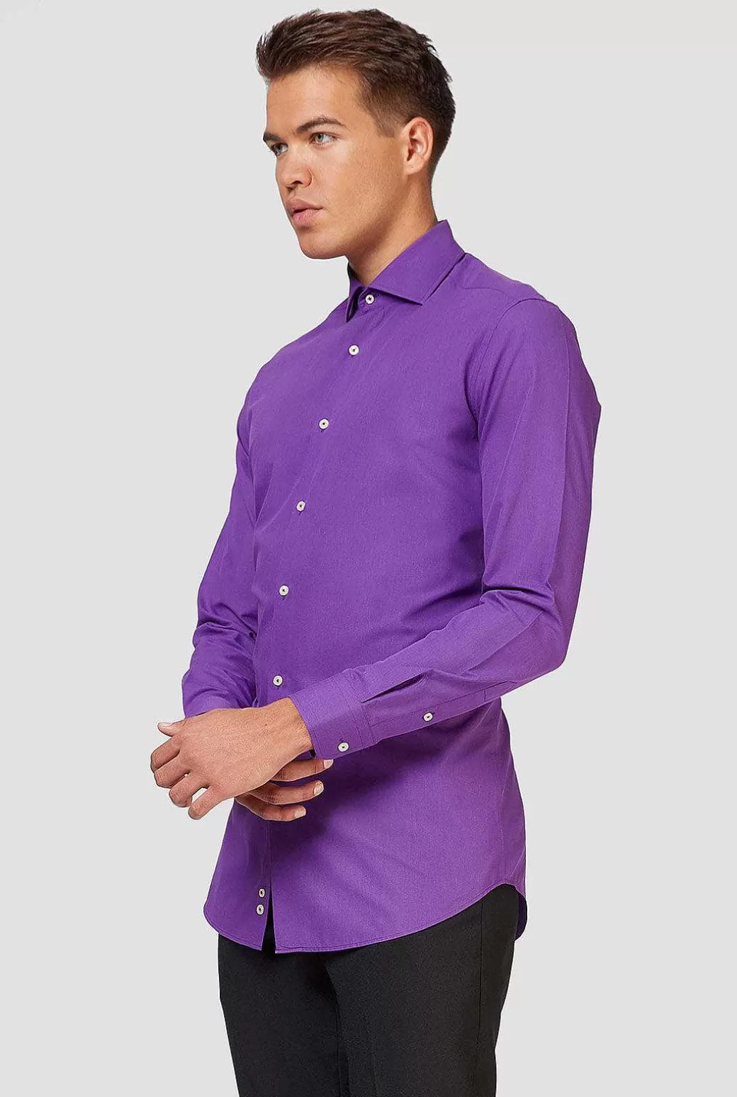 OppoSuits Effen Gekleurde Overhemden^Purple Prince