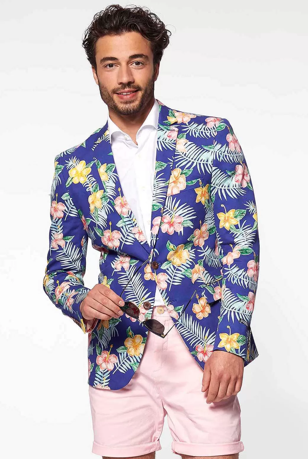 OppoSuits Zomer Blazers^Tropical Flowers-Blue
