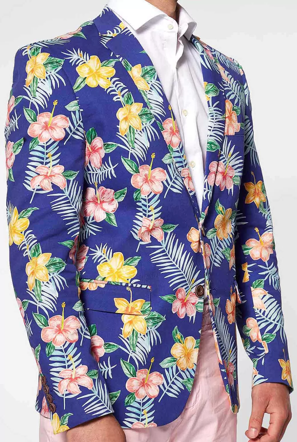 OppoSuits Zomer Blazers^Tropical Flowers-Blue